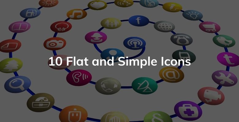 10 Flat and Simple Icons